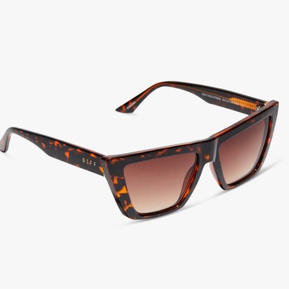 Diff eyewear Winona square sunglasses tortoise beige brown new Nordstrom - Picture 2 of 7